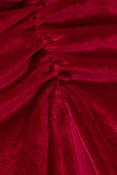 Sweet Elegant Solid Solid Color Oblique Collar Irregular Dress Dresses