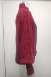 Casual Solid Solid Color Half A Turtleneck Tops