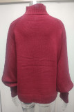 Casual Solid Solid Color Half A Turtleneck Tops