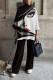 Casual Street Print Printing Half A Turtleneck Three Quarter Two Pieces