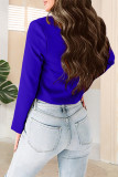 Street Solid Buttons Turn-back Collar Outerwear