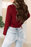Street Solid Buttons Turn-back Collar Outerwear