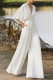 Elegant Solid Solid Color V Neck Boot Cut Jumpsuits