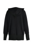 Fashion Casual Solid Patchwork Hooded Collar Tops