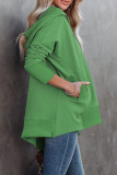 Fashion Casual Solid Patchwork Hooded Collar Tops