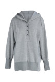 Fashion Casual Solid Patchwork Hooded Collar Tops