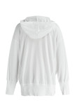 Fashion Casual Solid Patchwork Hooded Collar Tops