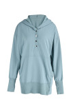 Fashion Casual Solid Patchwork Hooded Collar Tops