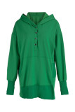 Fashion Casual Solid Patchwork Hooded Collar Tops