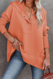 Fashion Casual Solid Patchwork Hooded Collar Tops