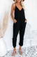 Casual Solid Patchwork Spaghetti Strap Harlan Jumpsuits