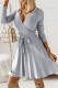 Sexy Elegant Solid Frenulum Solid Color V Neck A Line Dresses