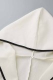 Fashion Casual Solid Patchwork Hooded Collar Outerwear
