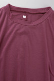 Casual Solid Patchwork Pocket O Neck Tops