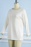 Casual Solid Patchwork Pocket O Neck Tops