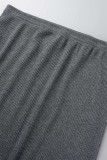 Casual Solid Patchwork Turtleneck Long Sleeve Two Pieces