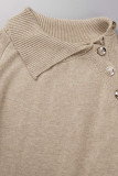 Casual Elegant Solid Buckle With Belt Turtleneck Dresses