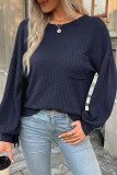 Casual Solid Solid Color O Neck Tops