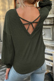 Casual Solid Solid Color O Neck Tops