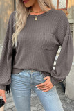 Casual Solid Solid Color O Neck Tops