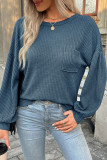 Casual Solid Solid Color O Neck Tops