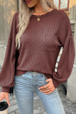 Casual Solid Solid Color O Neck Tops