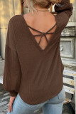 Casual Solid Solid Color O Neck Tops