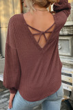 Casual Solid Solid Color O Neck Tops