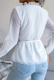 Street Dot Frenulum V Neck Tops
