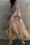 Fashion Vacation Print Frenulum Swimwears Cover Up