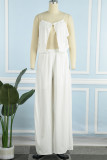 Elegant Solid Solid Color V Neck Loose Jumpsuits