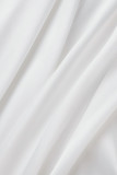 Elegant College Solid Buckle V Neck A Line Dresses