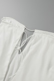 Elegant Solid Solid Color V Neck Loose Jumpsuits