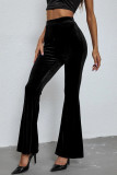 Sexy Solid Regular High Waist Speaker Solid Color Bottoms