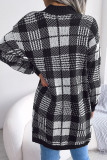 Street Plaid Bandage Patchwork Contrast V Neck Tops