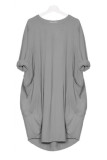 Casual Solid Solid Color O Neck Long Sleeve Dresses