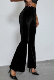 Sexy Solid Regular High Waist Speaker Solid Color Bottoms