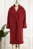 Casual Solid Patchwork Turndown Collar Outerwear