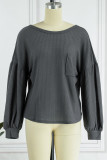 Casual Solid Solid Color O Neck Tops