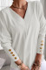 Elegant Solid Buttons V Neck Tops