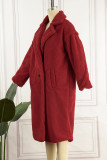Casual Solid Patchwork Turndown Collar Outerwear