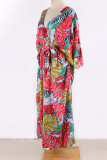 Vacation Print Printing V Neck Beach Dresses