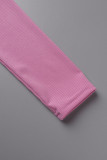 Casual Solid Solid Color O Neck Long Sleeve Two Pieces