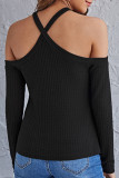 Sexy Solid Solid Color Off the Shoulder Tops