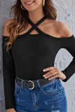 Sexy Solid Solid Color Off the Shoulder Tops
