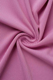Casual Solid Solid Color O Neck Long Sleeve Two Pieces