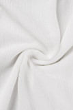 Sexy Casual Solid Buckle Solid Color V Neck Lantern Skirt Dresses