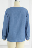 Street Solid Solid Color Boat Neck Tops