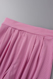Casual Solid Solid Color O Neck Long Sleeve Two Pieces