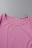Casual Solid Solid Color O Neck Long Sleeve Two Pieces